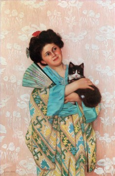  Japanese Canvas - A Japanese Beauty by Charles Spencelayh Asian